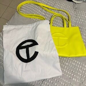 Telfar Medium Shopping Bag - Highlighter Yellow